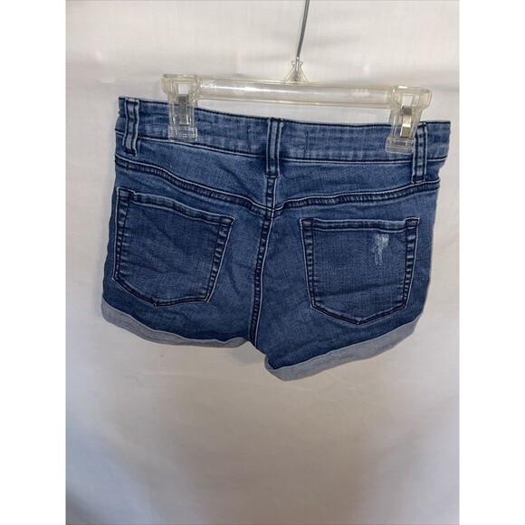 Pacsun Distressed Shorts Women’s Size Waist 26 Blue Jeans Zip Fly Pockets - Picture 8 of 12
